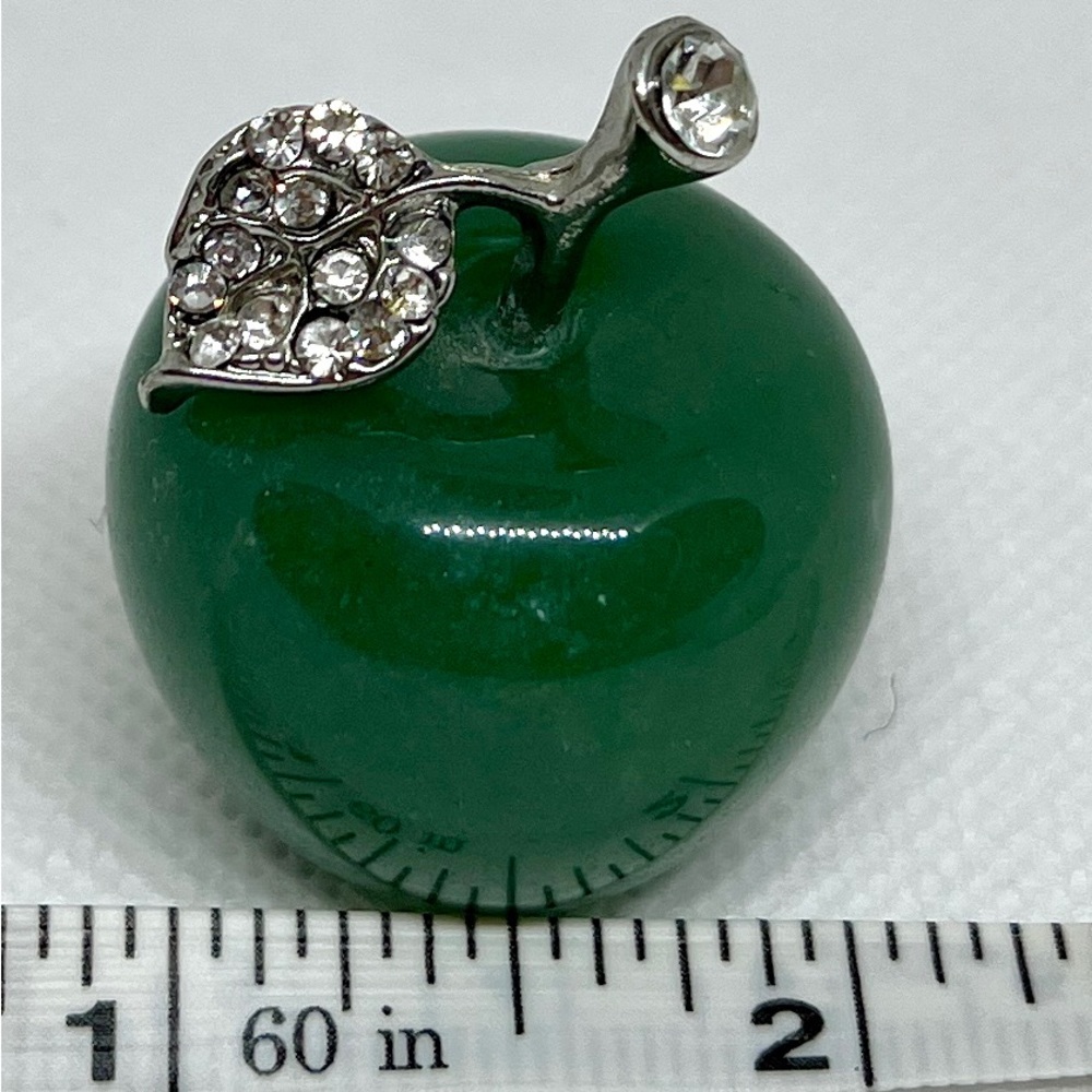Green Adventurine crystal apple